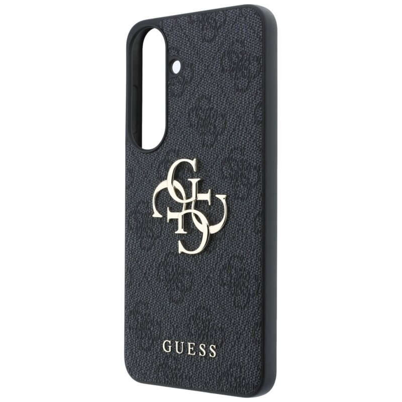 Husa Samsung Galaxy S26 FE Guess Leather 4G Metal Logo, negru, GUHCS26FE4GMGGR