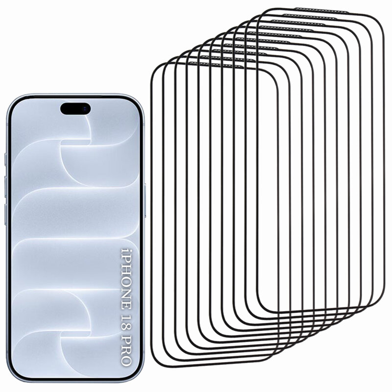 [Pachet 10 x] Folie sticla iPhone 18 Pro Lito HD Pro Clear, negru