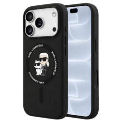 Husa Karl Lagerfeld iPhone 18 Pro Silicone KC Body Ring MagSafe, negru, KLHMP18LSCMKCRHK