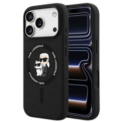 Husa Karl Lagerfeld iPhone 17 Pro Silicone KC Body Ring MagSafe, negru, KLHMP18LSCMKCRHK