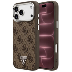 Husa originala Guess iPhone 18 Pro Max Hardcase 4G Triangle Logo MagSafe, maro, GUHMP18XP4TSRCMW