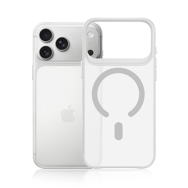 Husa iPhone 17 Pro Max premium 3mk Smoke MagCase, alb
