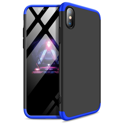 Husa iPhone XS Max GKK 360 Full Cover Negru-Albastru
