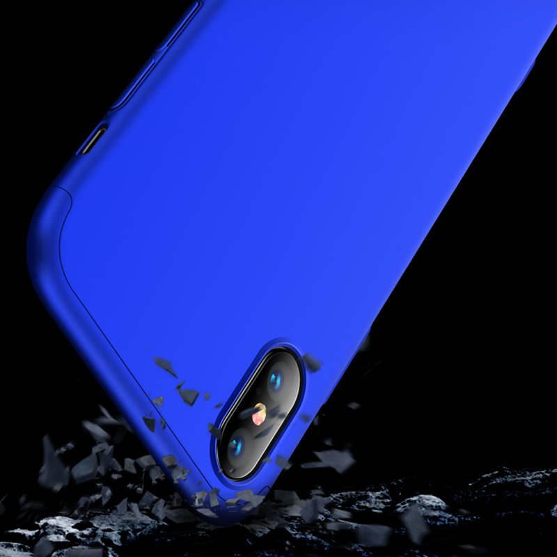 Husa iPhone XS Max GKK 360 Full Cover Albastru