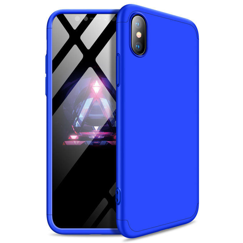 Husa iPhone XS Max GKK 360 Full Cover Albastru