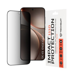 Folie sticla Oppo Find X9 Techsuit 111D Privacy Full Glue, negru