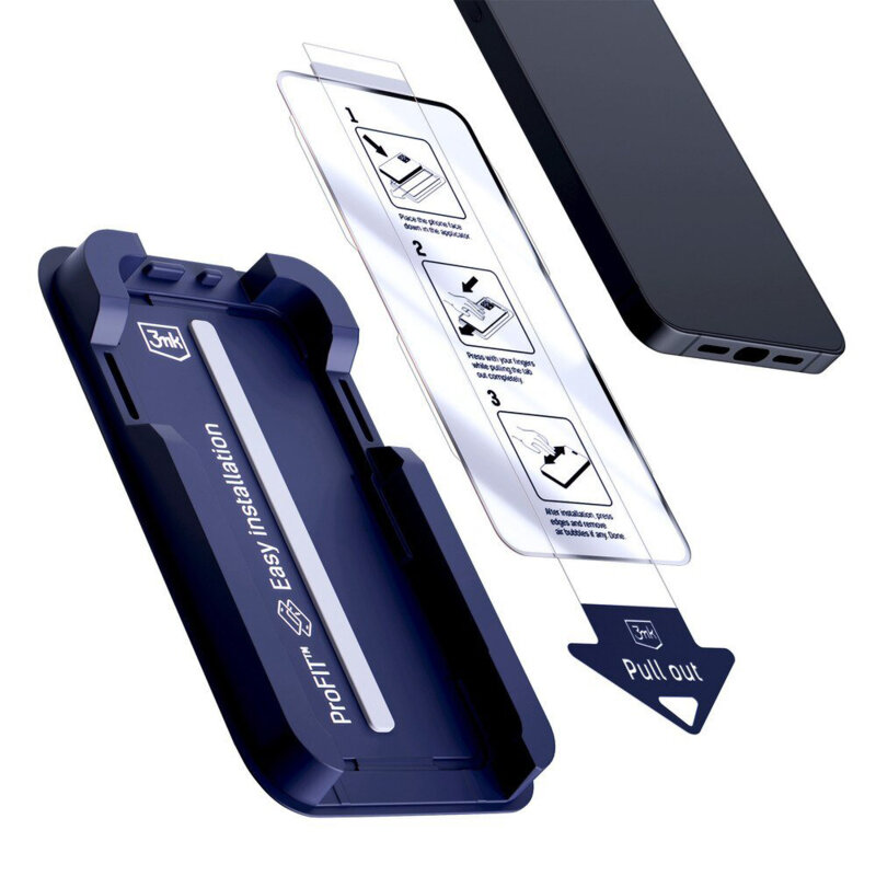 Folie sticla iPhone 17 Pro 3mk HardGlass Max, negru