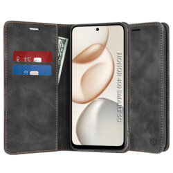 Husa piele Honor 400 Smart 5G Techsuit Confy Cover, negru
