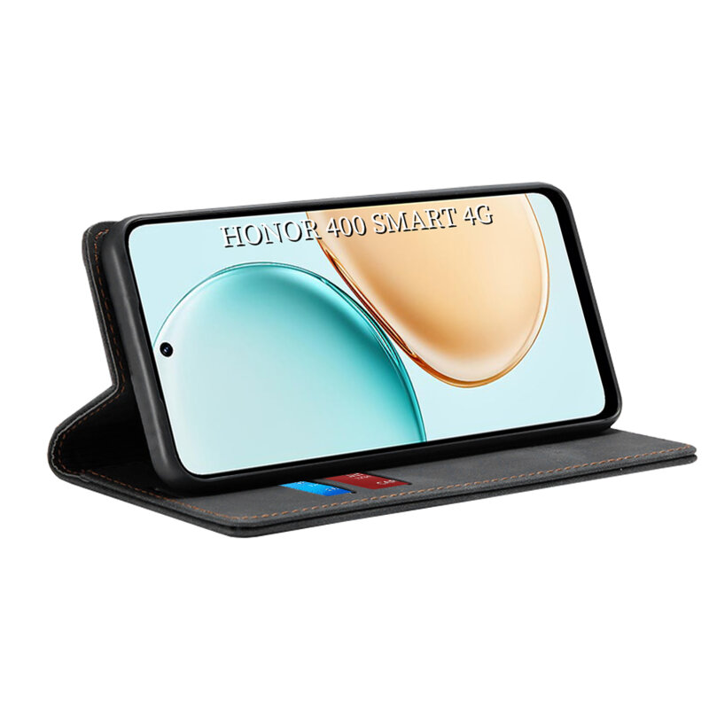 Husa piele Honor 400 Smart 4G Techsuit Confy Cover, negru