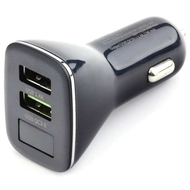 Incarcator Auto WK-Design WP-C16 1xUSB 2.4A 1xUSB QC3.0 - Negru