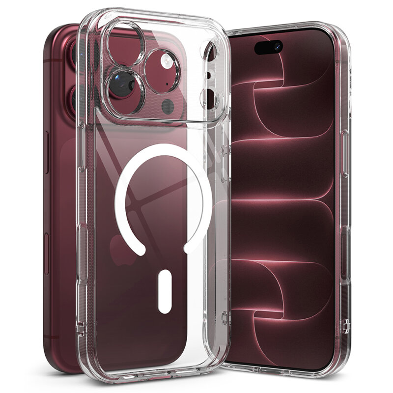 Husa iPhone 18 Pro Ringke Fusion MagSafe, transparenta