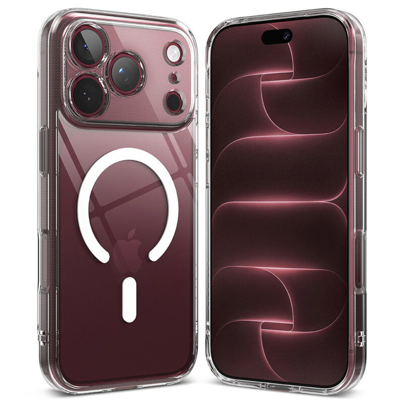 Husa iPhone 17 Pro Ringke Fusion MagSafe, transparenta