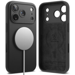 Husa iPhone 18 Pro Max Ringke Silicone MagSafe, negru