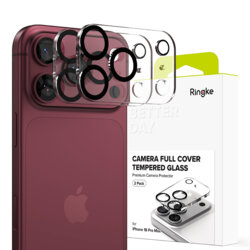 [Pachet 2x] Folie sticla camera iPhone 18 Pro Ringke Camera Full Cover, transparenta