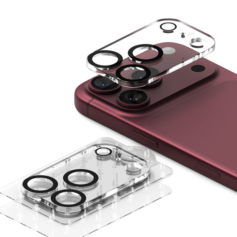 [Pachet 2x] Folie sticla camera iPhone 18 Pro Ringke Camera Full Cover, transparenta