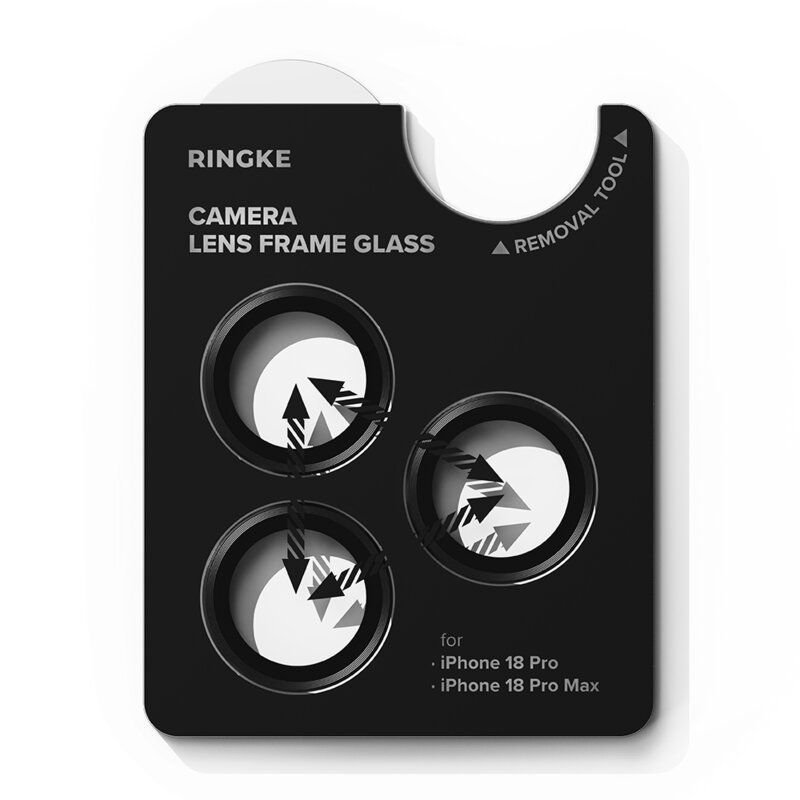 [Pachet 2x] Folie sticla camera iPhone 18 Pro Max Ringke Camera Lens Frame, transparenta