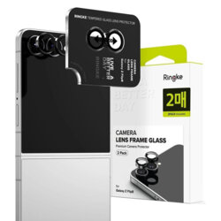 [Pachet 2x] Folie sticla camera Samsung Galaxy Z Flip8 Ringke Camera Lens Frame, negru