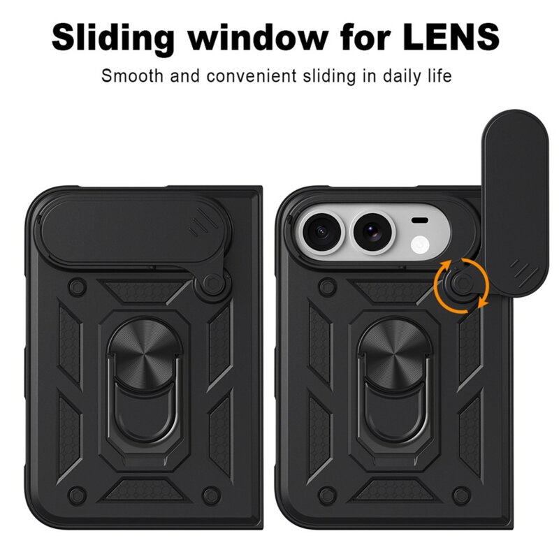 Husa iPhone Duo protectie camera Techsuit CamShield Series, negru