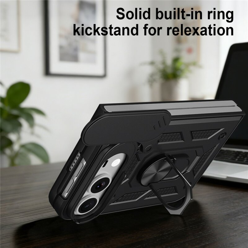 Husa iPhone Duo protectie camera Techsuit CamShield Series, negru