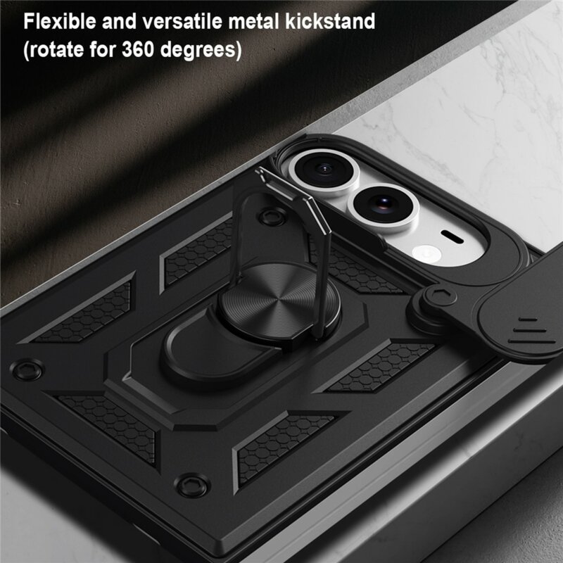 Husa iPhone Duo protectie camera Techsuit CamShield Series, negru