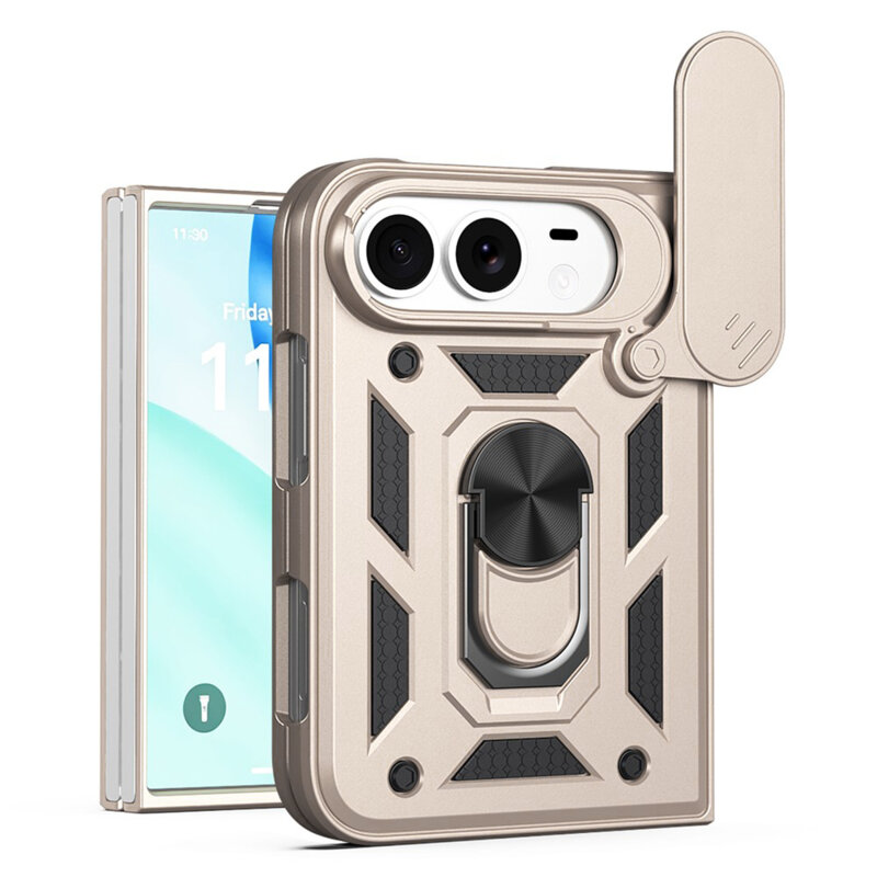 Husa iPhone Duo protectie camera Techsuit CamShield Series, auriu