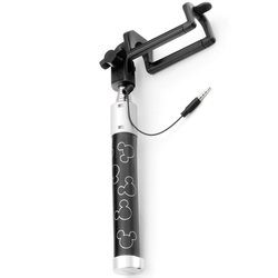 Suport Selfie cu Jack 3.5mm Disney Big Mickey - Negru