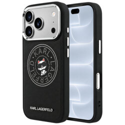 Husa iPhone 18 Pro Karl Lagerfeld Leather Point and C Sketch MagSafe, negru, KLHMP18L6PCCPRK