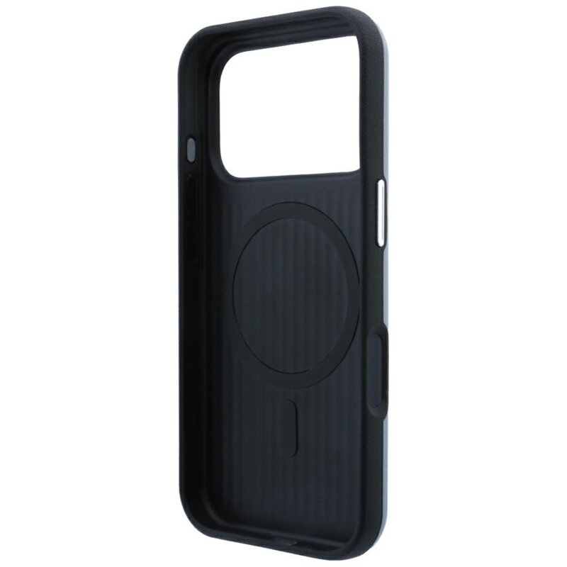 Husa iPhone 17 Pro Karl Lagerfeld Smooth Leather KC Bodies Sketch MagSafe, bleu, KLHMP18L6PWKCIDB