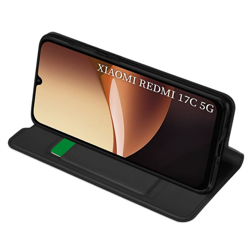 Husa Xiaomi Redmi 17C 5G Techsuit Magskin Book, negru