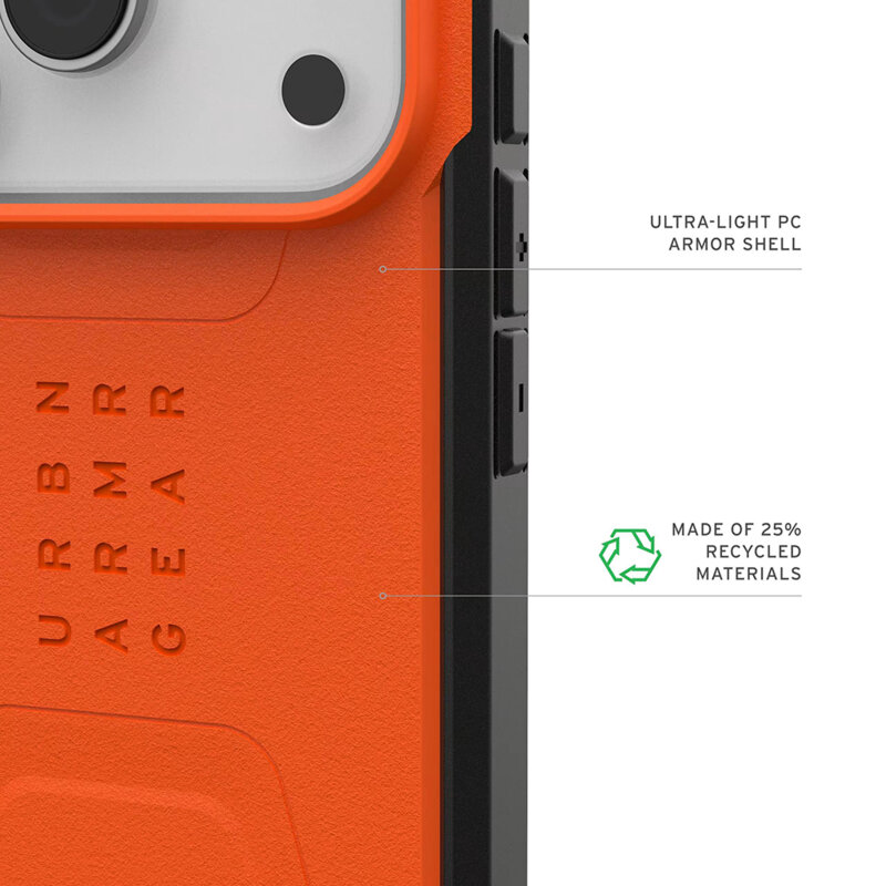 Husa iPhone 17 Pro UAG Civilian MagSafe, oranj