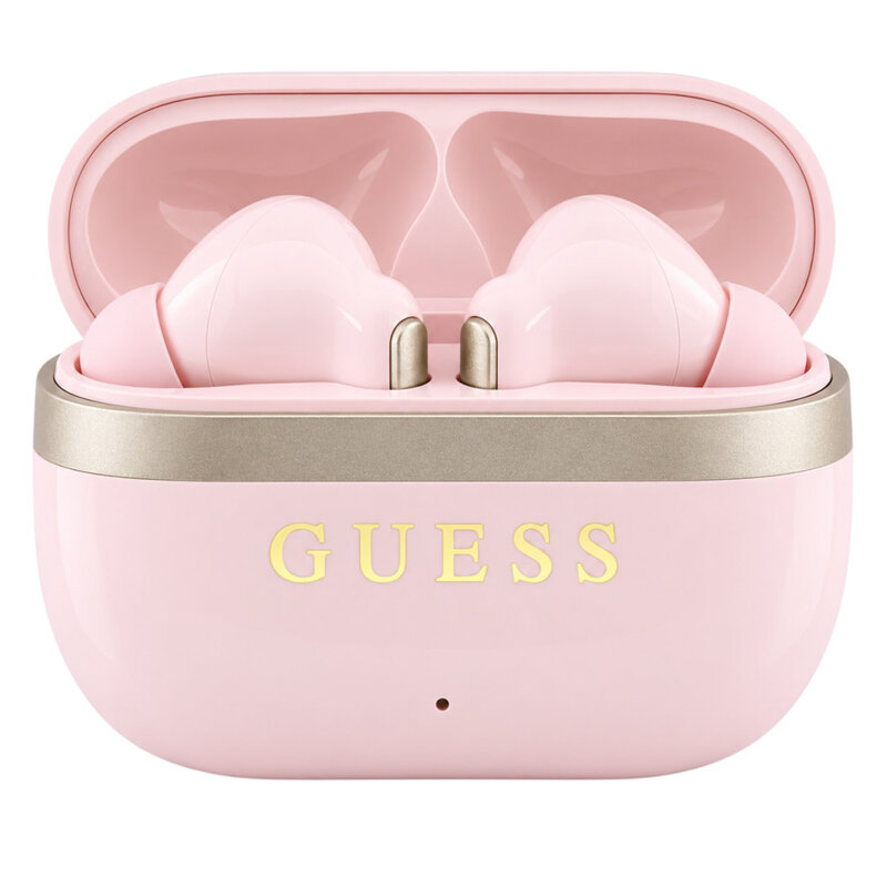Casti wireless Bluetooth TWS Guess, roz, GUTWSN2HGGSP