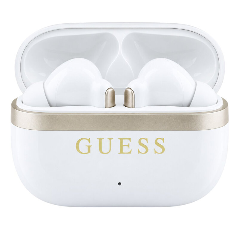 Casti wireless Bluetooth TWS Guess, alb, GUTWSN2HGGSH