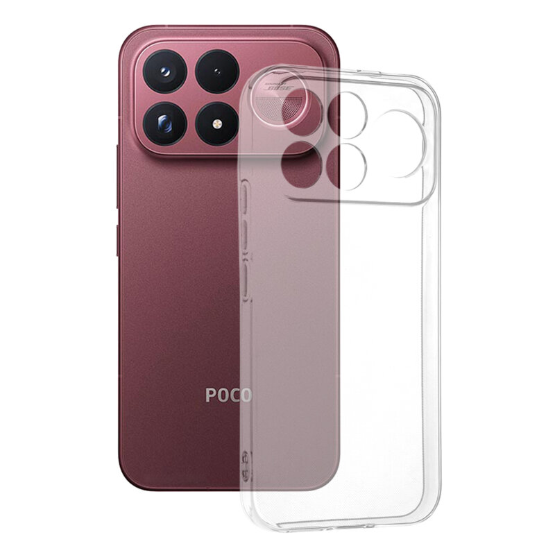Husa Xiaomi Poco F9 Ultra Techsuit Clear Silicone, transparenta
