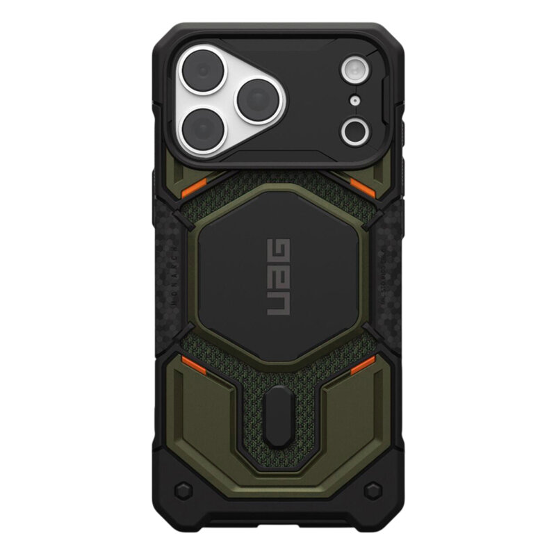 Husa iPhone 18 Pro Max UAG Monarch Pro MagSafe, Kevlar Element Green