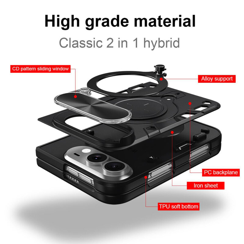 Husa iPhone Duo Techsuit CamGuard Pro, negru