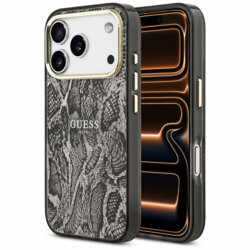 Husa originala Guess iPhone 17 Pro Max Python Pattern MagSafe, negru, GUHMP18XHIMPYGK