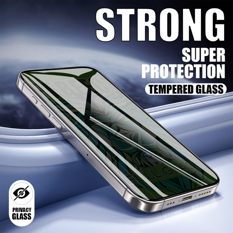 Folie sticla iPhone Duo Lito D+ Max Strong Privacy, negru