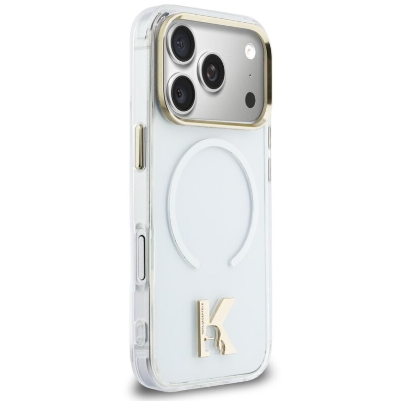 Husa iPhone 18 Pro Karl Lagerfeld IML K Head Logo MagSafe, clear, KLHMP18L5HTMKHDH