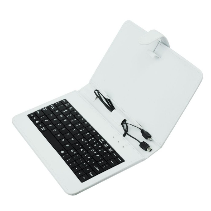 Controversial Normal suck Husa Universala Tableta 10.1 inch Cu Tastatura Flip Carte Alb - CatMobile