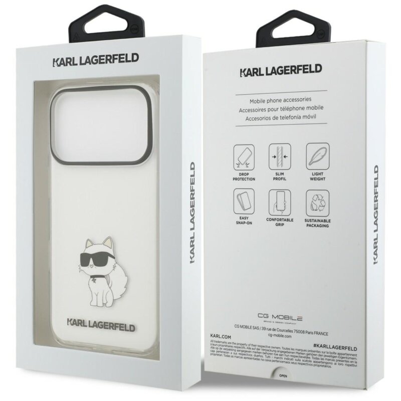 Husa iPhone 18 Pro Karl Lagerfeld IML NFT Choupette, transparenta, KLHCP18LHNCHTCT