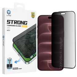 Folie sticla iPhone 18 Pro Max Lito D+ Max Privacy 300C, negru