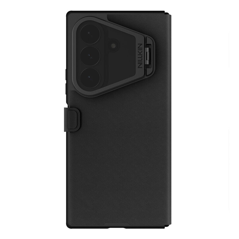 Husa Samsung Galaxy Z Fold8 Ultra Nillkin Qin Prop Silicone Leather Case, negru