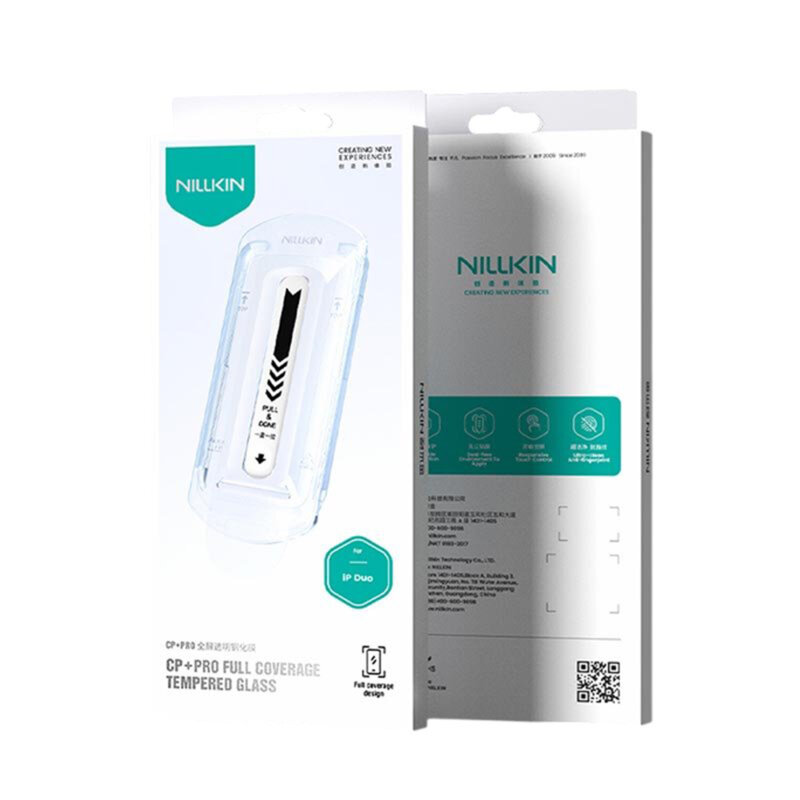 Folie sticla iPhone Duo Nillkin CP+PRO Anti-Explosion cu aplicator, negru