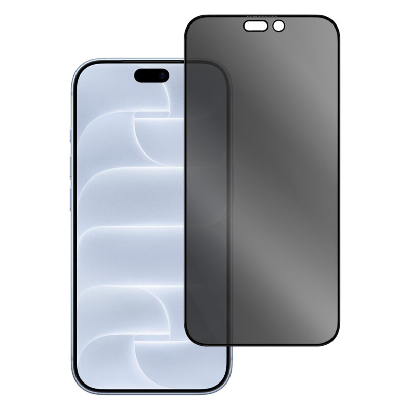 [Pachet 5x] Folie iPhone 18 Pro Blueo Anti-Peep Privacy Glass, negru