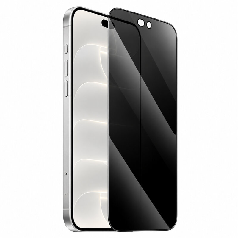 [Pachet 5x] Folie iPhone 18 Pro Blueo Anti-Peep Privacy Glass, negru