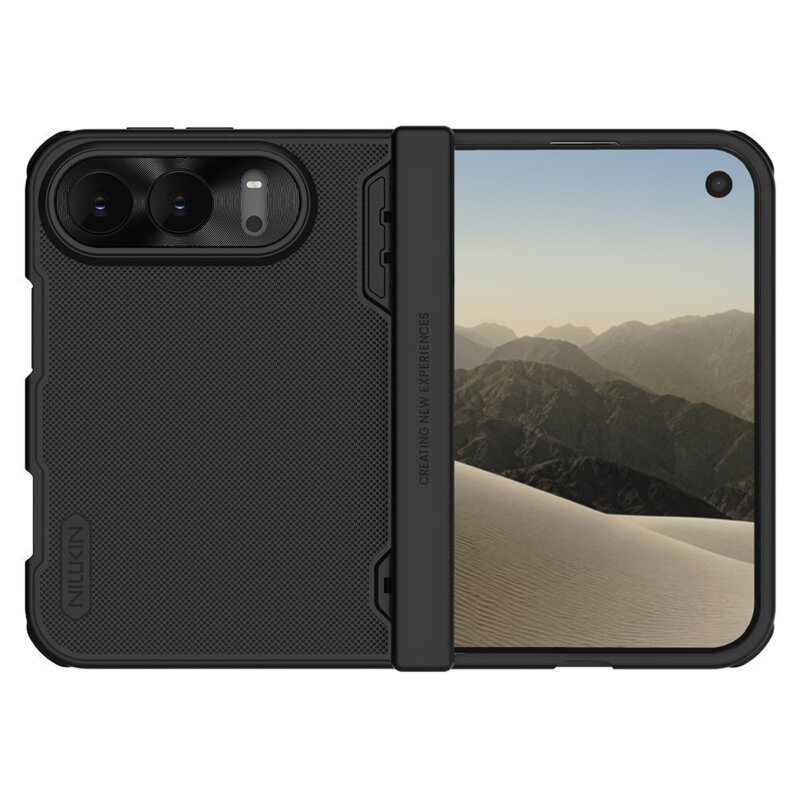 Husa iPhone Duo Nillkin Super Frosted Shield Fold Magnetic, negru