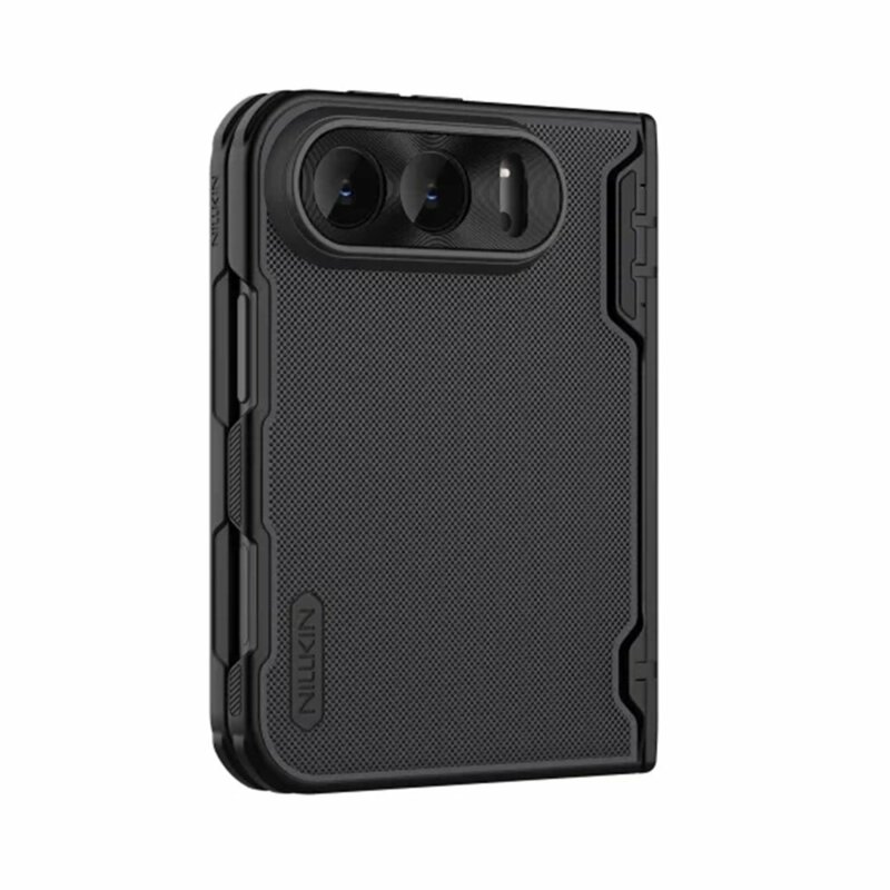 Husa iPhone Duo Nillkin Super Frosted Shield Fold Magnetic, negru