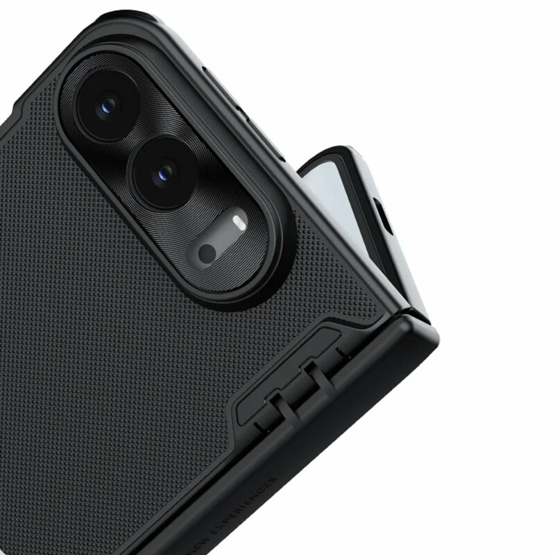Husa iPhone Duo Nillkin Super Frosted Shield Fold Magnetic, negru