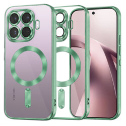 Husa premium Xiaomi 17T Techsuit Luxury Crystal MagSafe, verde deschis