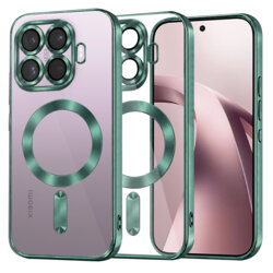 Husa premium Xiaomi 17T Techsuit Luxury Crystal MagSafe, verde inchis